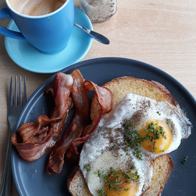 Eggs and Bacon on Sourdough
